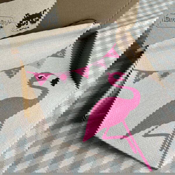 Flamingo Flag gift boxed personalised flamingo flag