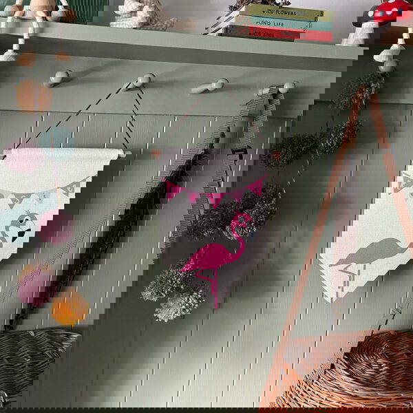 Flamingo animal personalised flag personalised flamingo flag wall hanging