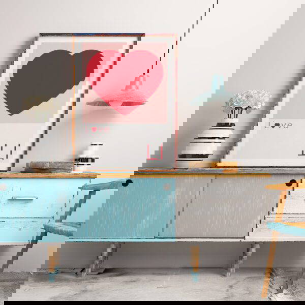 Love Heart Art Print L is for Love print for gallery wall