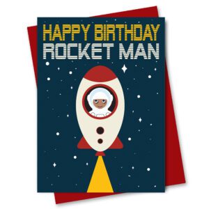 Rocket Man Birthday Card