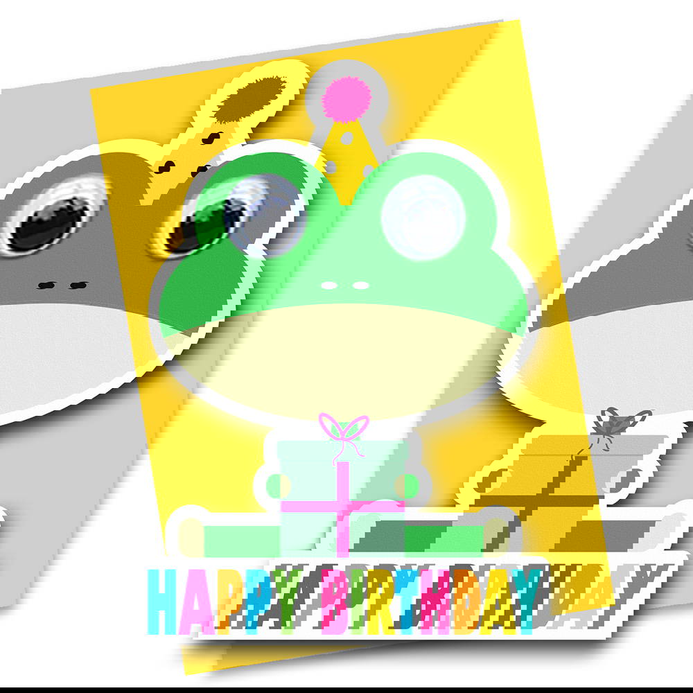 frog birthday card