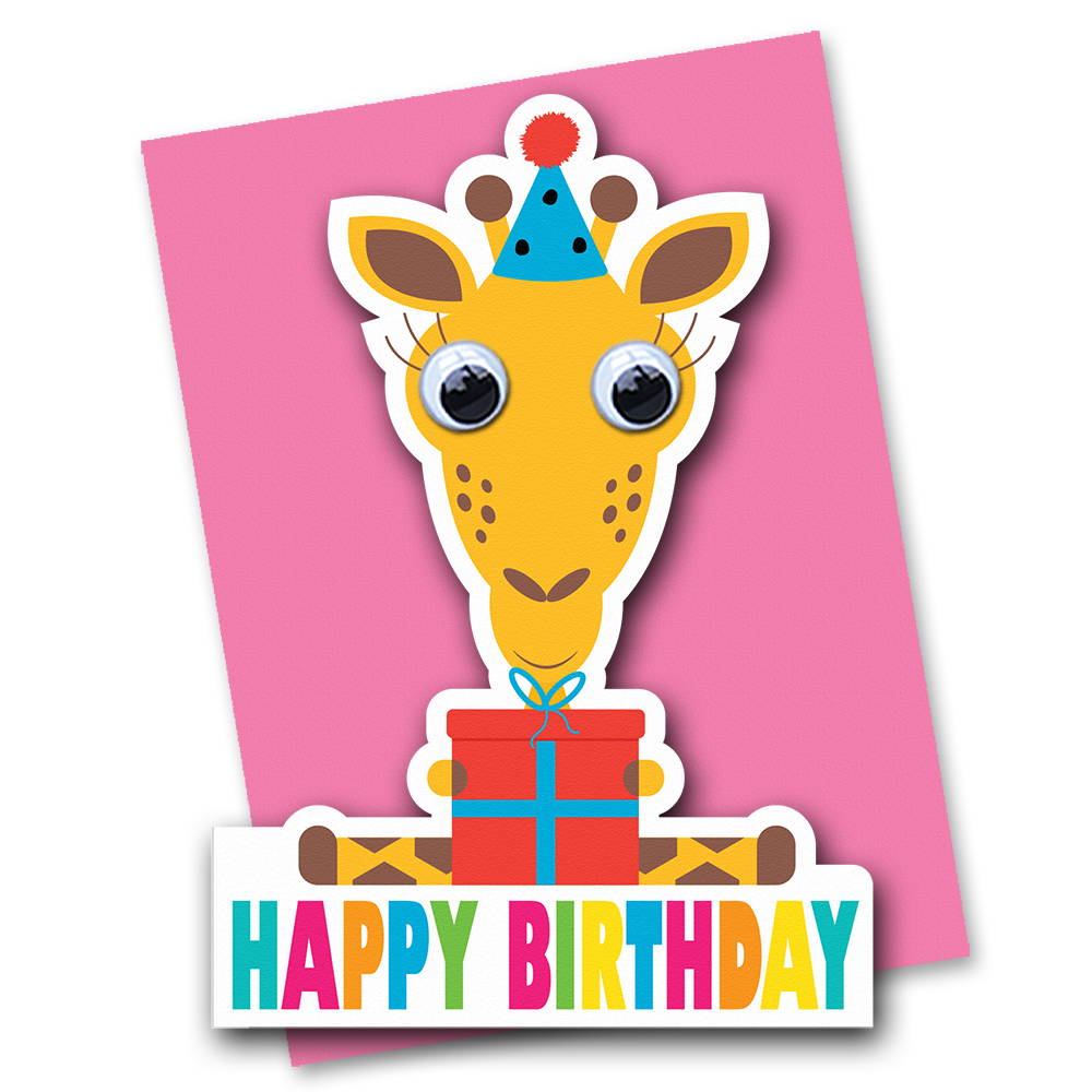 giraffe birthday card