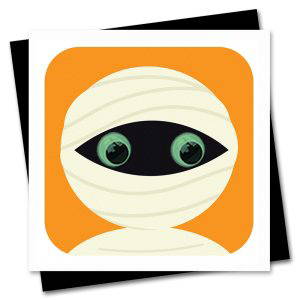 mummy halloween card