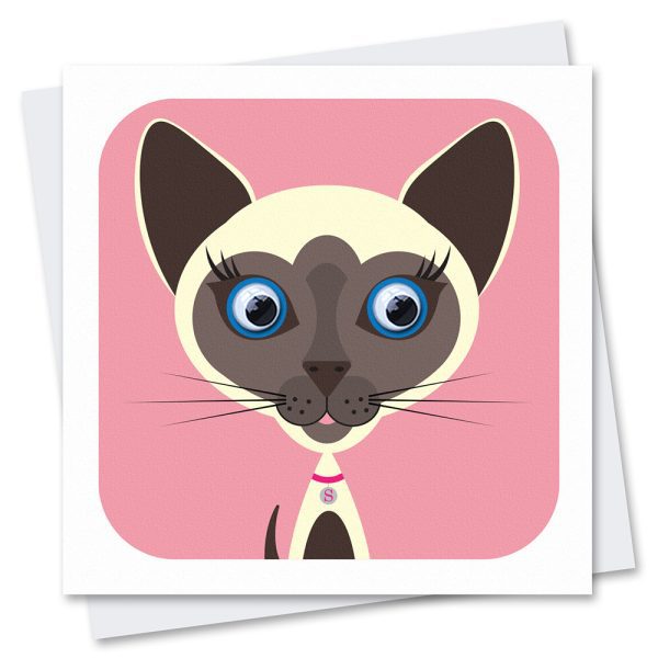 123 Siamese Cat Card