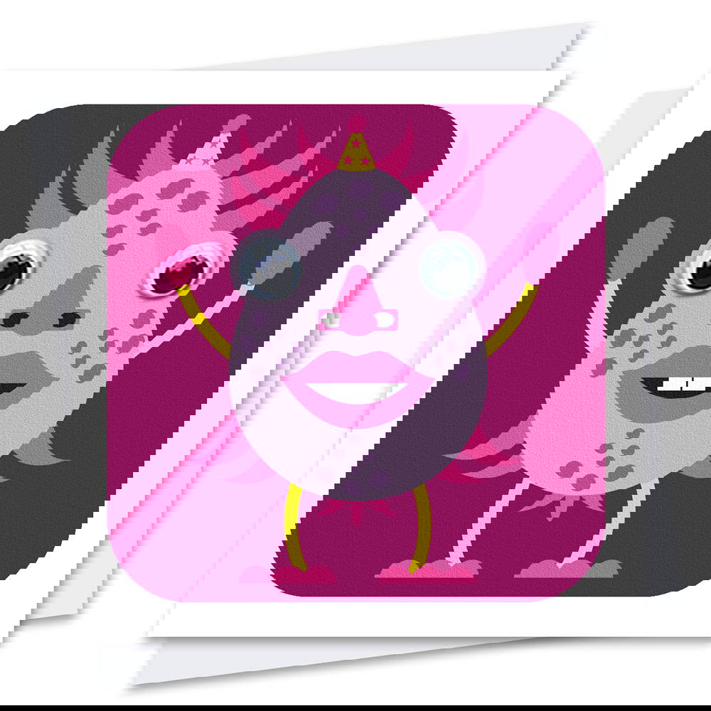 monster birthday card