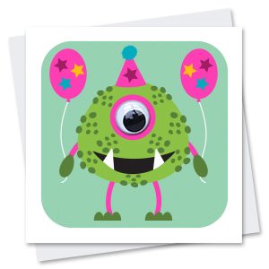 Bobbly Bob Monster Birthday Card