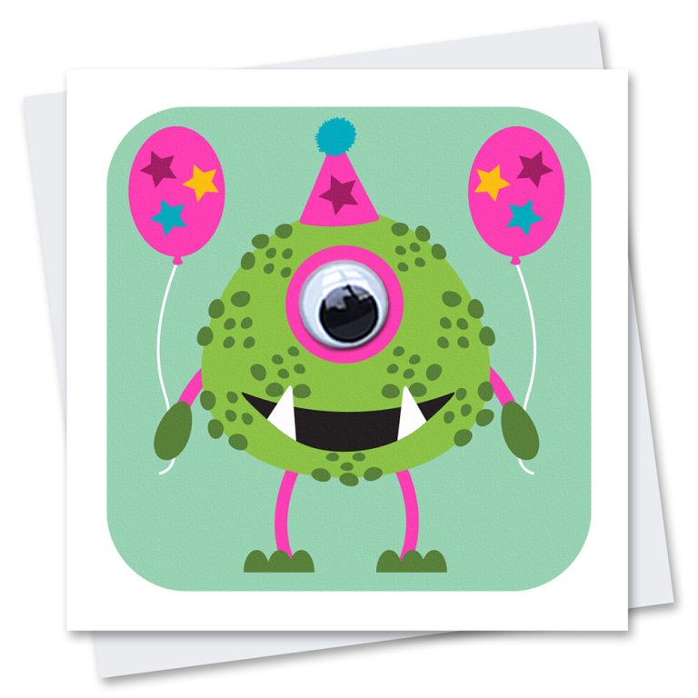 Bobbly Bob Monster Birthday Card