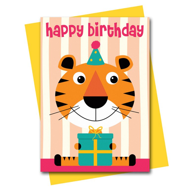 tiger birthday card