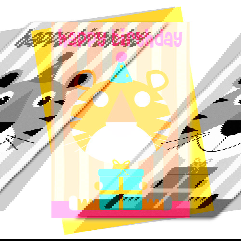 tiger birthday card