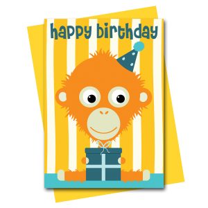 orangutan birthday card