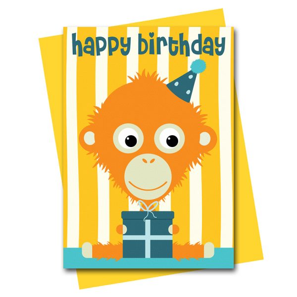 orangutan birthday card