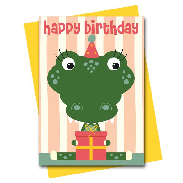 croc birthday card