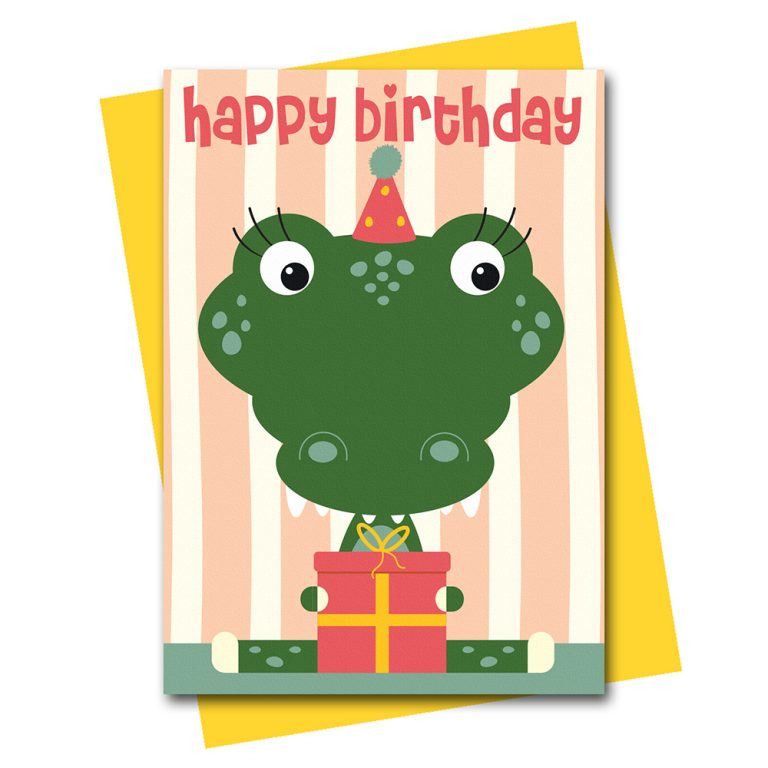 croc birthday card