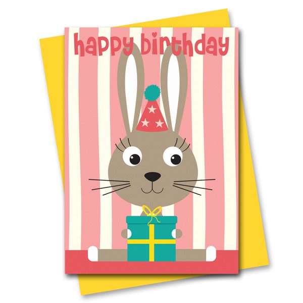 rabbit birthday card
