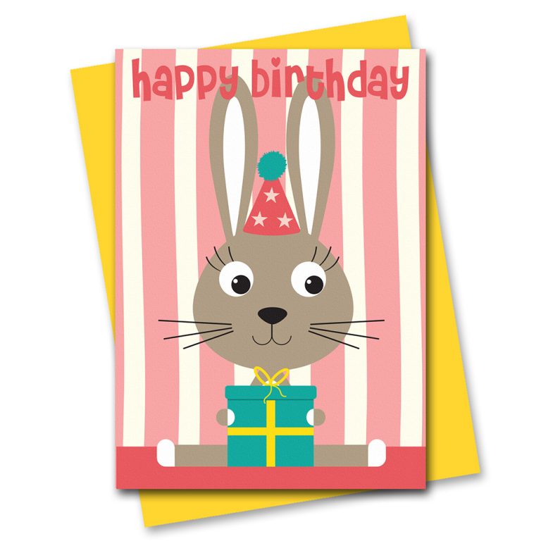 rabbit birthday card