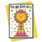 Lion birthday card circus