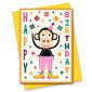 Juggling Monkey Circus birthday card