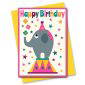 circus birthday card elephant performer