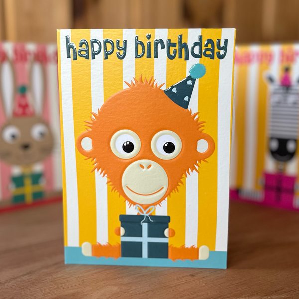 The Birthday Bunch Orangutan Card orangutan birthday card