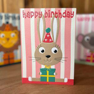 rabbit birthday card