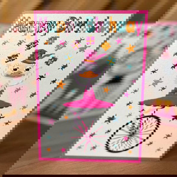 The Circus Ostrich Birthday Card ostrich birthday card