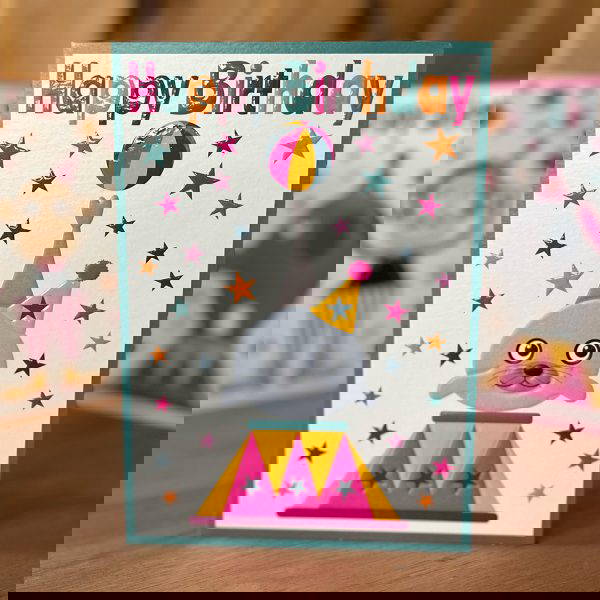 The Circus Seal Birthday Card The Circus Seal Birthday Card