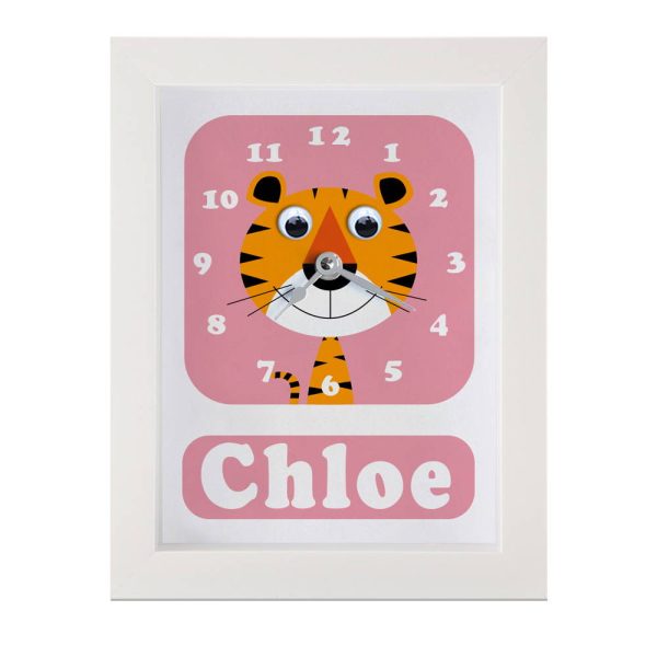 Personalised Children's Tiger Clock 2 Personalised Children's Tiger Clock