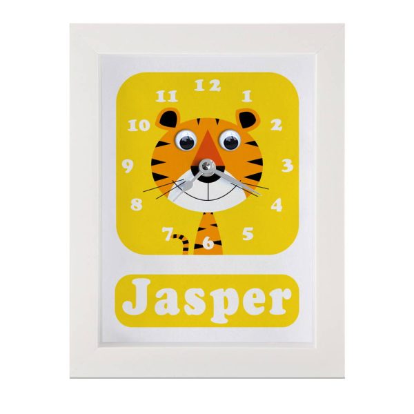 Personalised Children's Tiger Clock