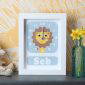 Personalised Children's Lion Clock