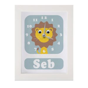 Personalised Children's Lion Clock