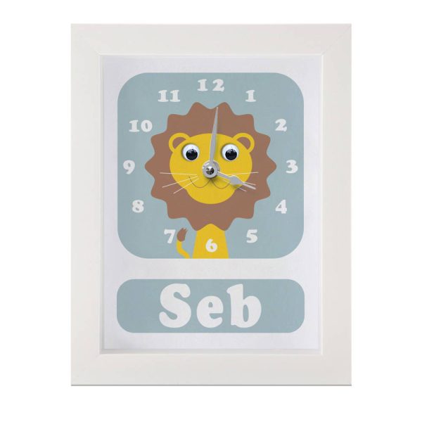 Personalised Children's Lion Clock 1 Personalised Children's Lion Clock