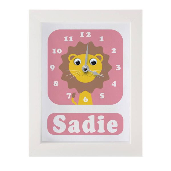 Personalised Children's Lion Clock 2 Personalised Children's Lion Clock