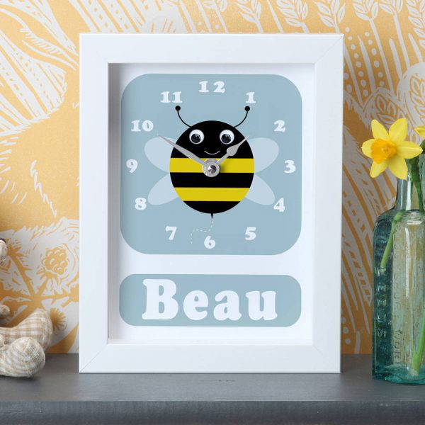 Personalised Children's Bee Clock 3 Personalised Children's Bee Clock
