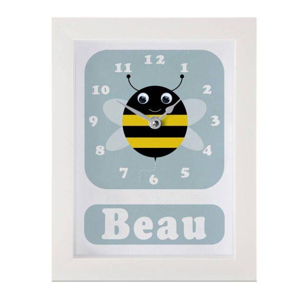 Personalised Children's Bee Clock 2 Personalised Children's Bee Clock
