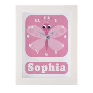 Personalised Children's Butterfly Clock
