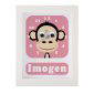Personalised Children's Monkey Clock
