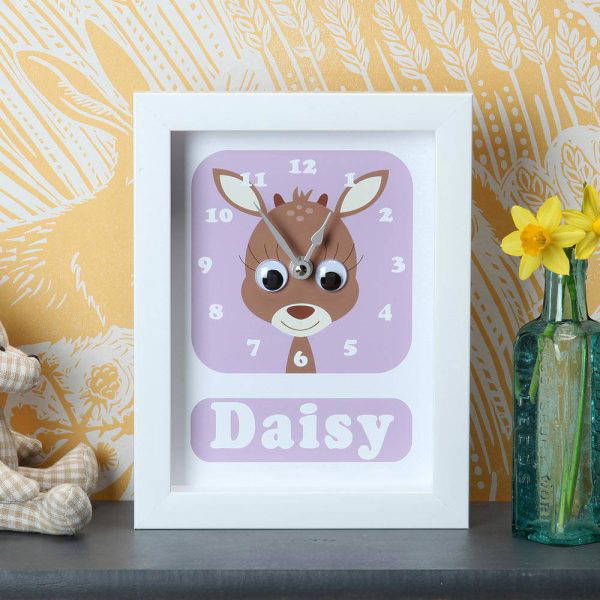 Personalised Children's Deer Clock 3 Personalised Children's Deer Clock