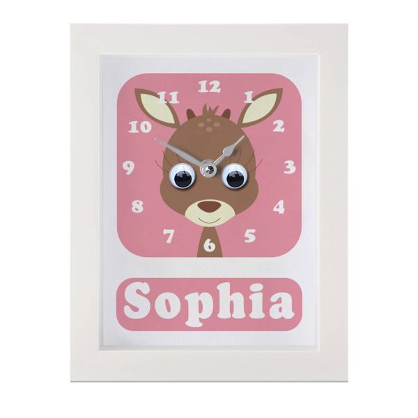 Personalised Children's Deer Clock 2 Personalised Children's Deer Clock