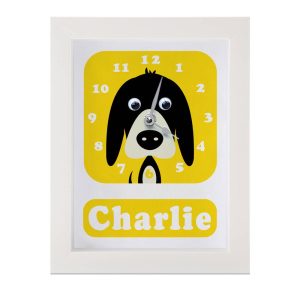 Personalised Children's Dog Clock