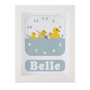 Personalised Children's Duck Clock