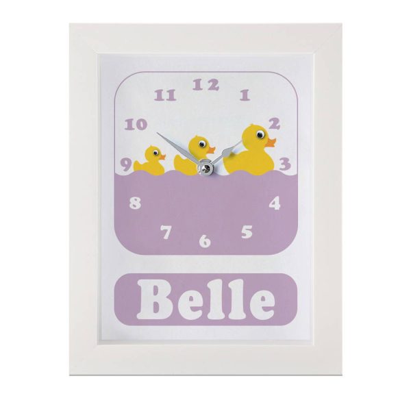 Personalised Children's Duck Clock 2 Personalised Children's Duck Clock