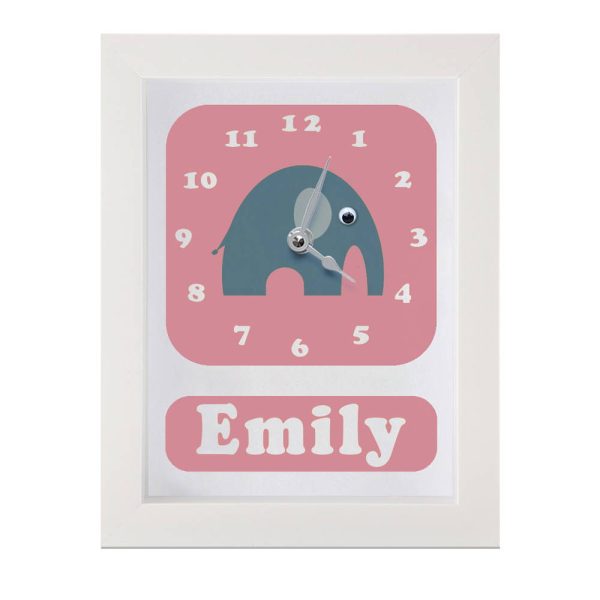 Personalised Children's Elephant clock 2 Personalised Children's Elephant clock