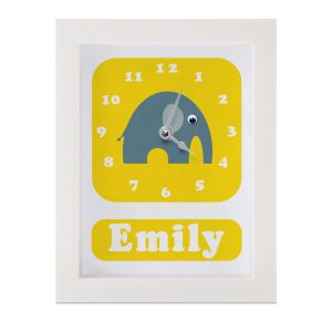 Personalised Children's Elephant clock