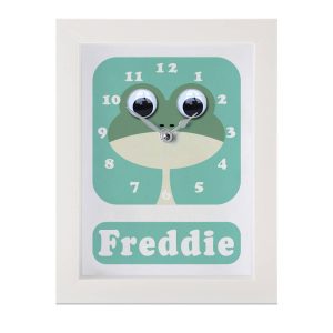 Personalised Children's Frog Clock