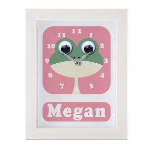 Personalised Children's Frog Clock