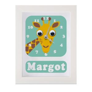 Personalised Children's Giraffe Clock