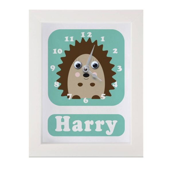 Personalised Children's Hedgehog Clock 2 Personalised Children's Hedgehog Clock