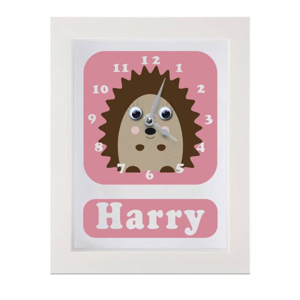 Personalised Children's Hedgehog Clock