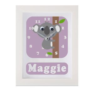 Personalised Children's Koala Clock