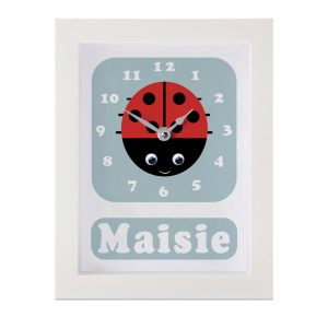 Personalised Children's Ladybird Clock
